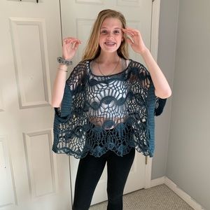 Crochet sweater poncho
